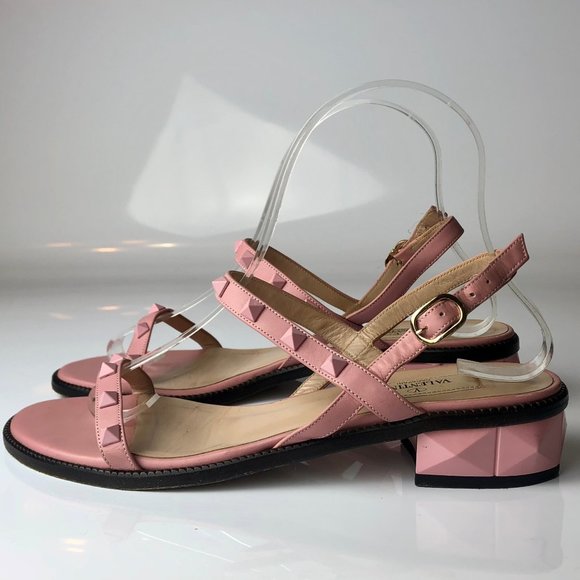 valentino pink studded heels
